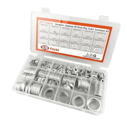 Set of 18 Oil Drain Plug Gaskets for Assorted Applications (570PCS)