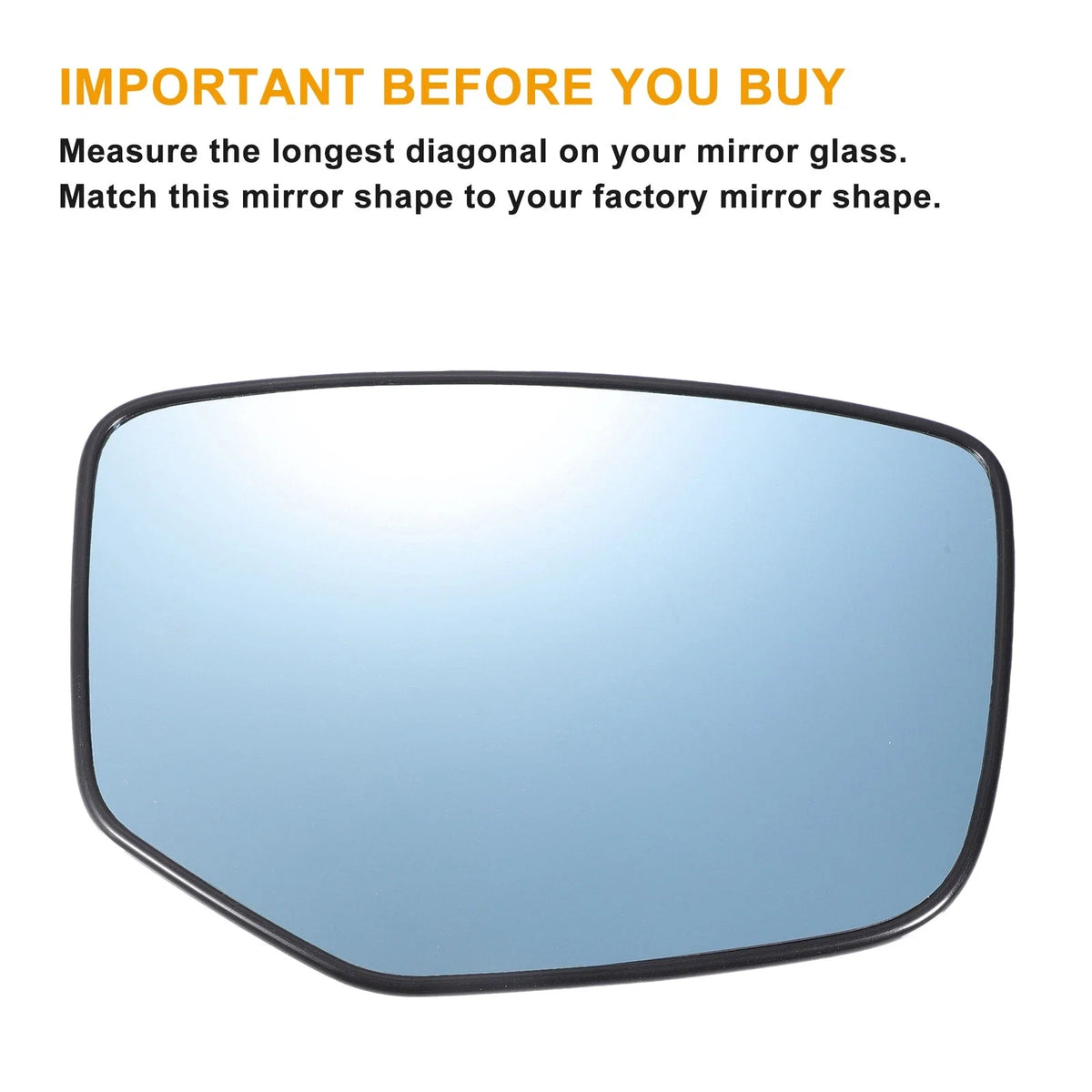 Right Side Blue Heated Mirror Glass for Honda Accord (2008–2010)