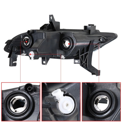Set of 2 Fog Lights for Nissan Maxima (2016–2019) 261504RA0B, 26155-4RA0B, 26150-4RA0B