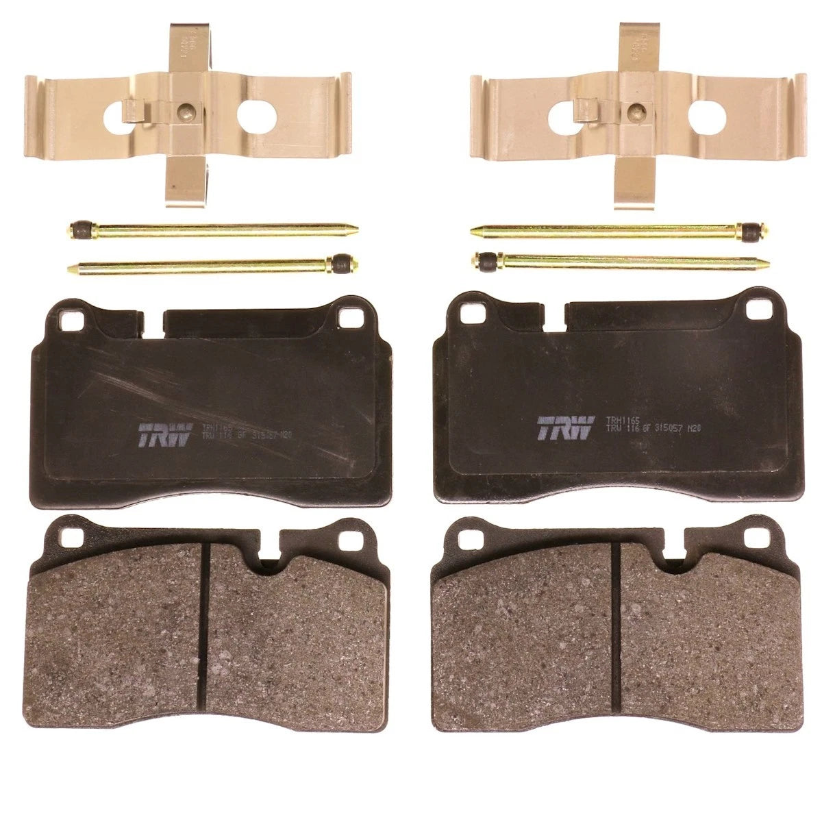 2X TRH1165 Brake Pad Set Front for Aston Martin DB9 (2005)