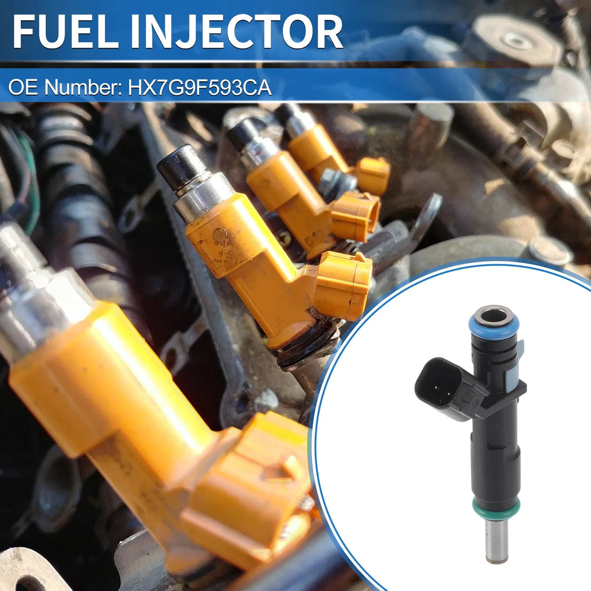 1 Pc Fuel Injector No.HX7G9F593CA for Ford Escape SE (2020–2021)
