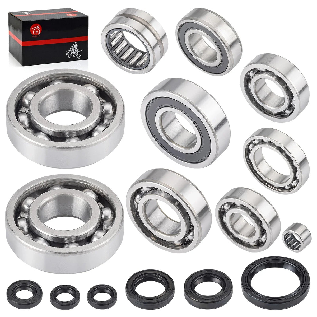 Crankshaft Transmission Bearings with Seals Kit for Yamaha WR400F (1998–2000)