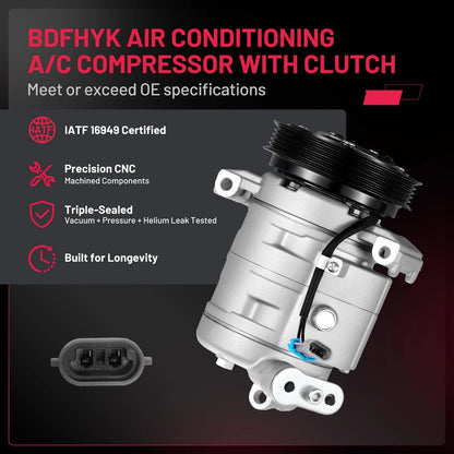 A/C Compressor for Chevrolet Equinox GMC Terrain 2.4L (2010–2011) CO 22276C
