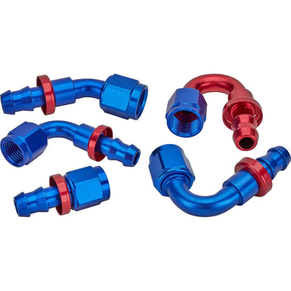 AN10 90 Degree Aluminum Push-On Hose Socketless Fitting (47223-90-10)