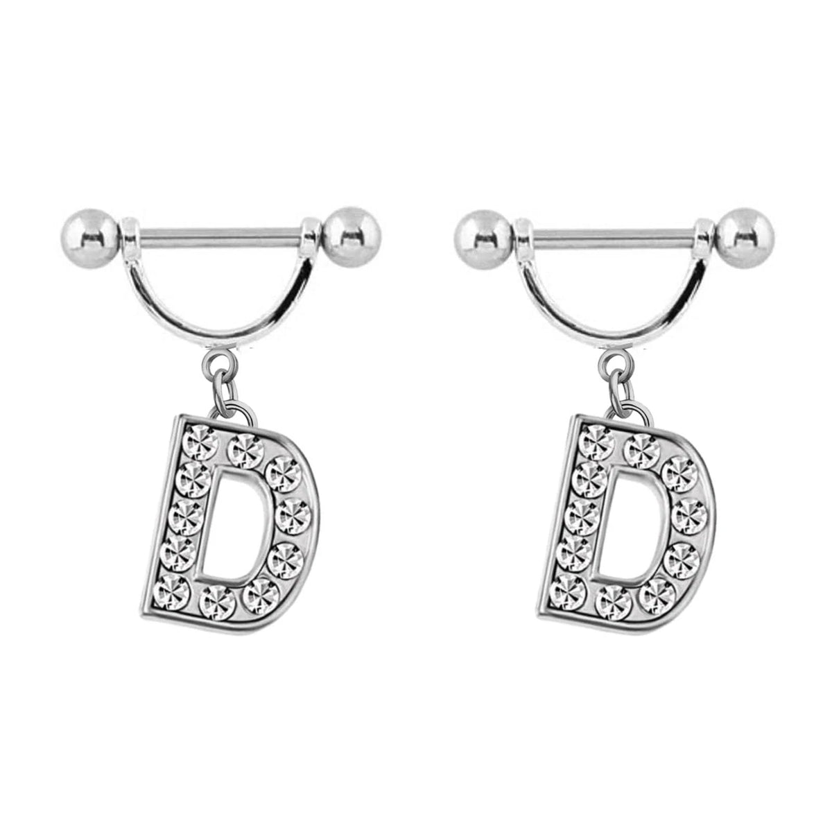 2X 14GA Stainless Steel Nipple Rings 1.6mm x 16mm for Body Jewelry