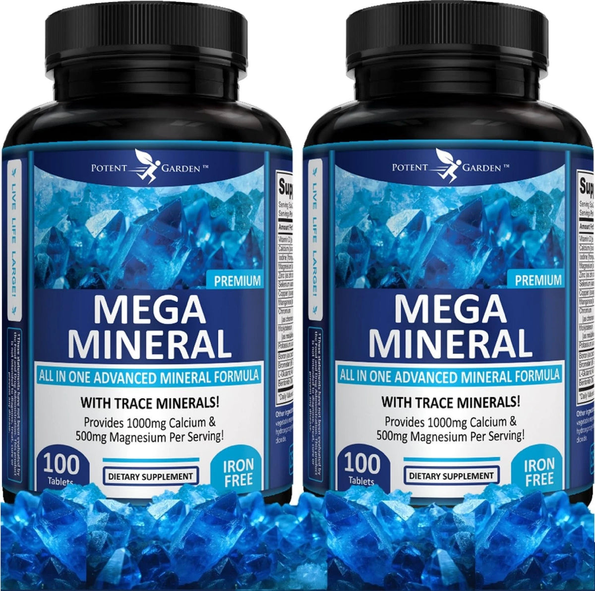 2-Pack Mega Mineral Supplement for Potent Garden (100 Count)