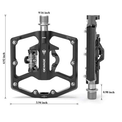 Dual Function Pedals for Mountain Bike (Flat & Clipless)