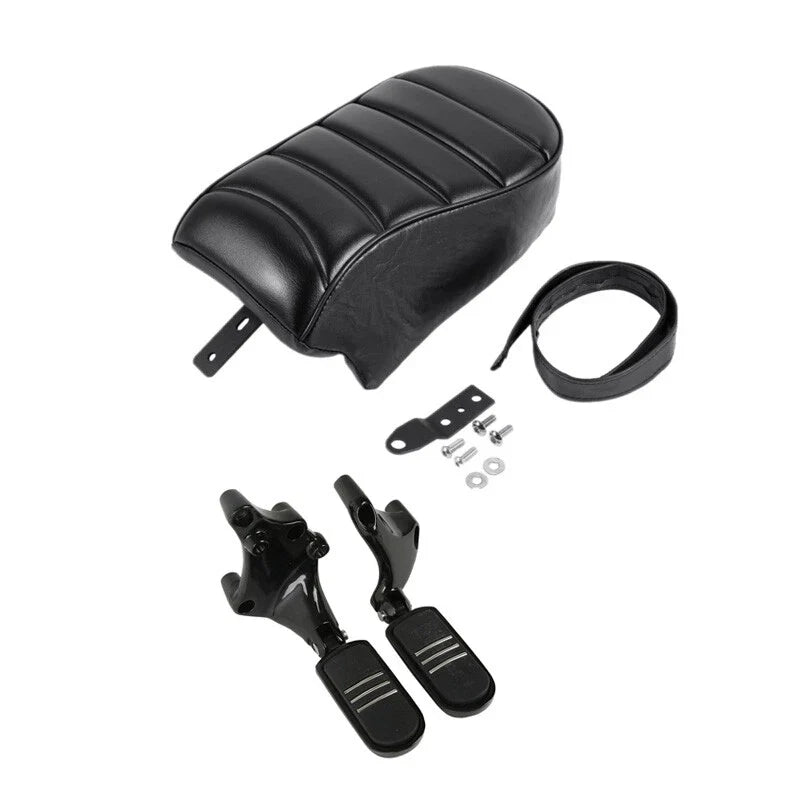 Rear Passenger Seat with Footpegs for Harley Sportster Iron 883 1200 (2016–2022)