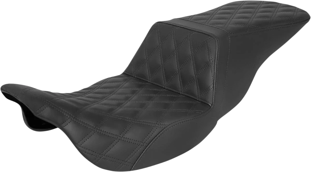 SADDLEMEN Tour Step-Up Seat for FL (2008–2024) - Full Lattice Stitch - Black