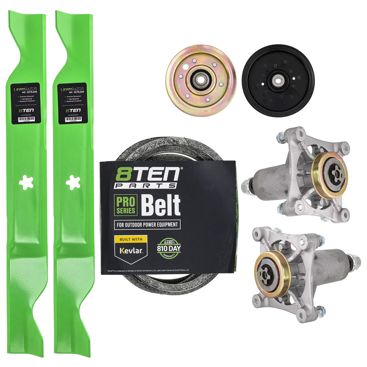 8TEN Spindle Blade Belt Idler Kit for Redmax YT1846 YT2246 (532405380)