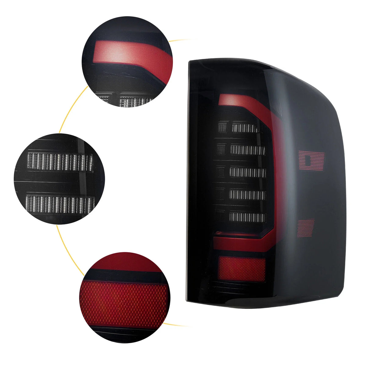 Pair of Smoked LED Tail Lights for Chevy Silverado 1500 2500 (2007–2013)