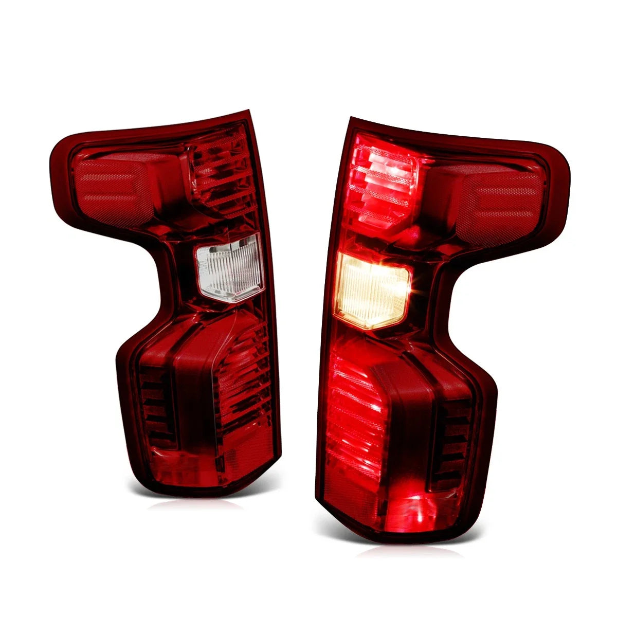 Dark Red Lens Tail Brake Stop Lights for Silverado 1500 WT LT 2500 3500 HD (2019–2024)