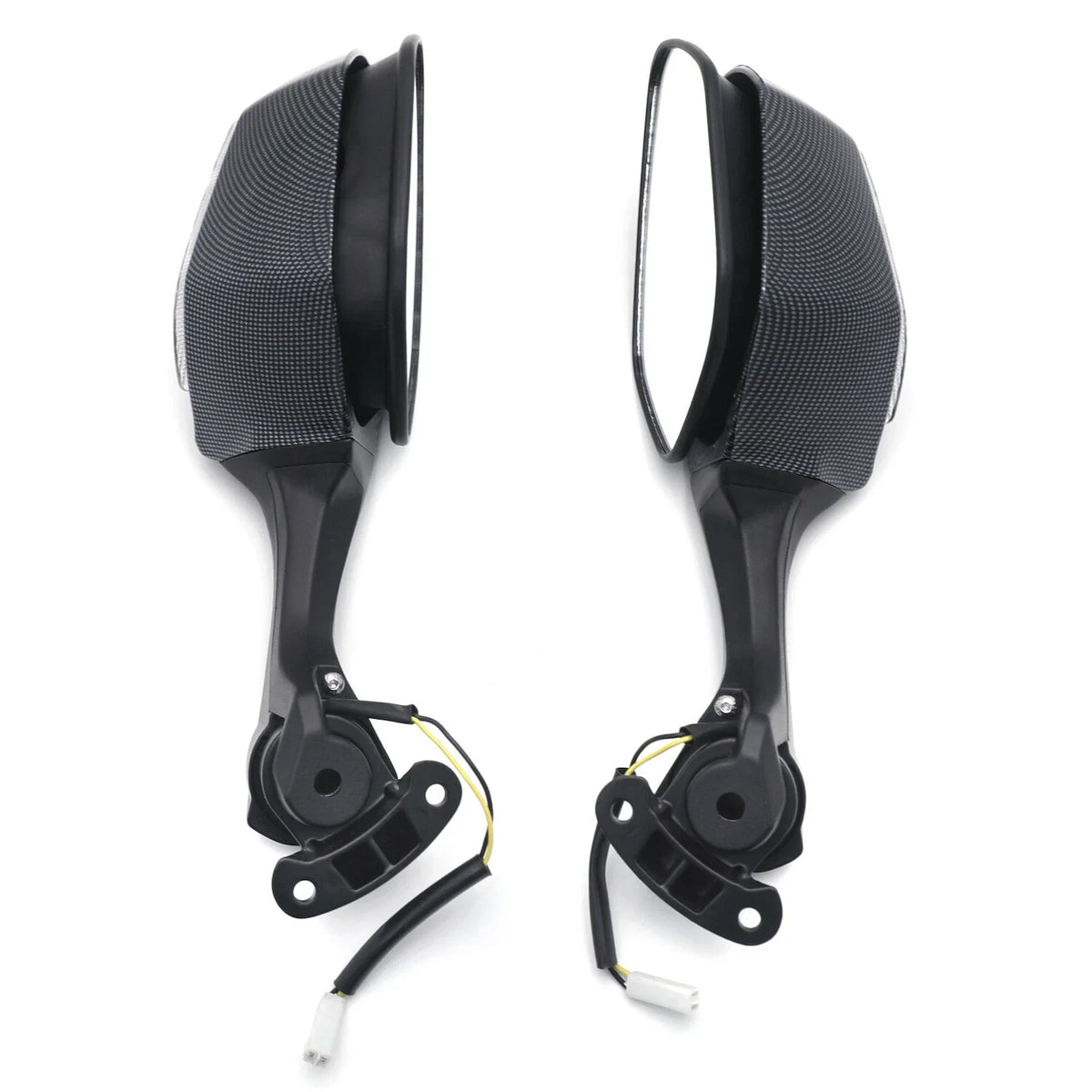Round-eye LED Rearview Mirrors with Turn Signal for Kawasaki Ninja ZX-10R (2016–2020)