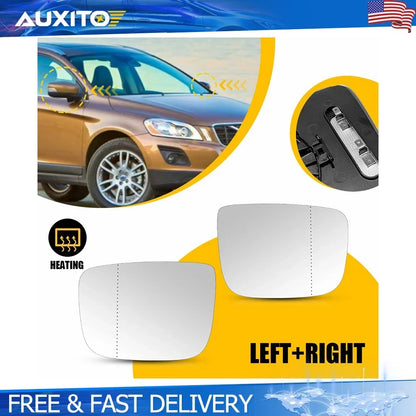 2Pcs Heated Mirror Glass for Volvo XC60 (2010–2017) OE 31217273
