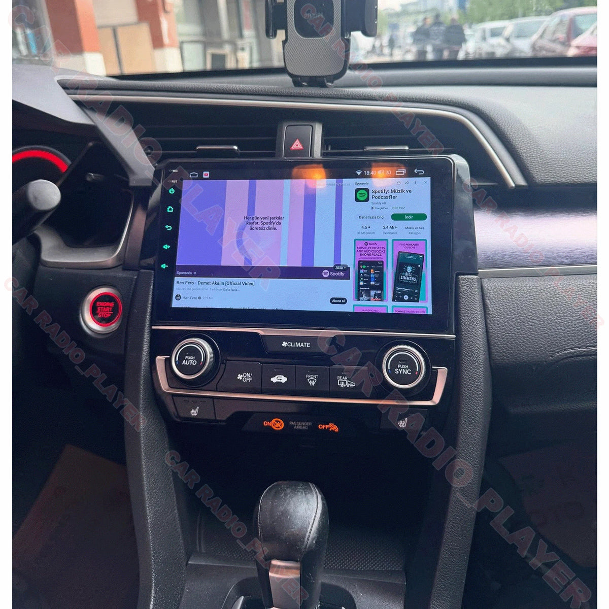 Android 15 Carplay GPS SAT Navi Head Unit for Honda Civic (2016–2020)