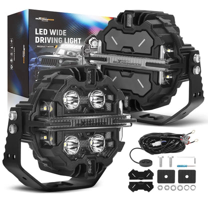 5" 212W LED Driving Lights Combo RGB DRL for ATV UTV 12V