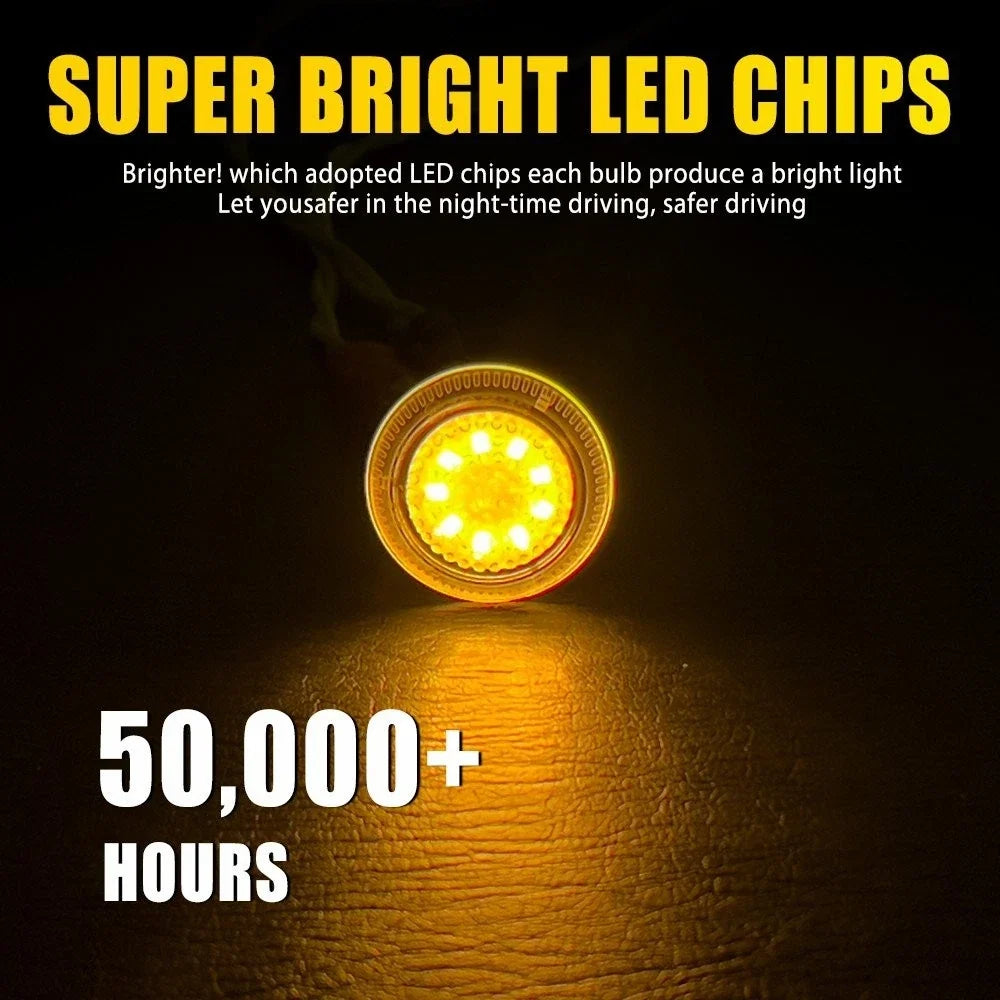 Clear Lens Amber LED Side Turn Signal Lights for Ford Transit Connect (2010–2023)