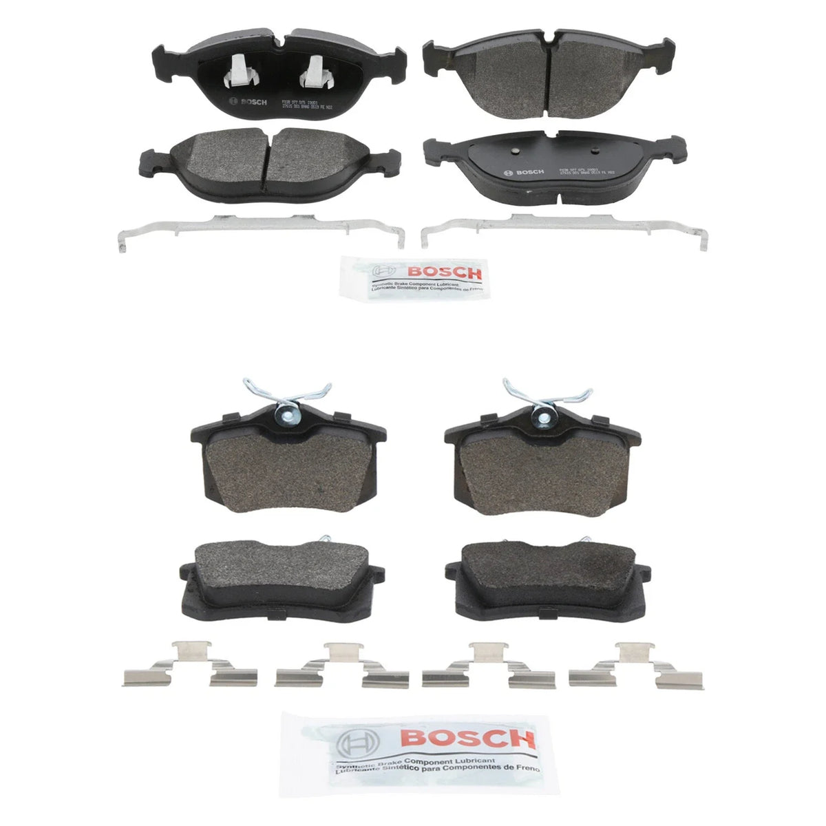 Set of 4 Bosch Quietcast Disc Brake Pads for Audi R32 TT Quattro (2008–2010)