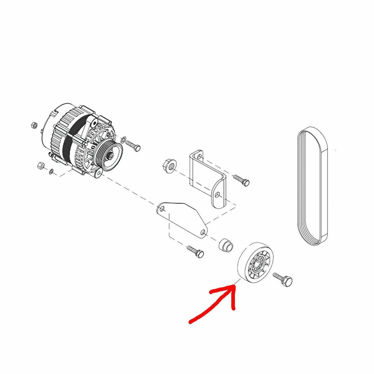 Serpentine Belt Idler Pulley Bearing for Mercruiser (865598, 710-8M6500024)