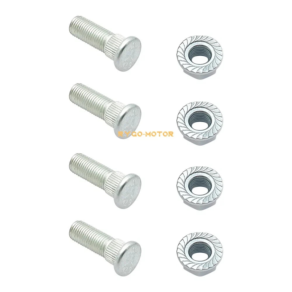 Set of 4 Front Wheel Studs & Nuts for Polaris Trail Blazer 250 330 Trail Boss 330