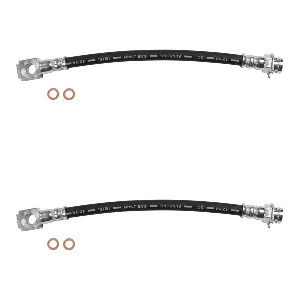 Set of 2 Rear Outer Brake Hydraulic Hoses for Blazer Jimmy (RWD)
