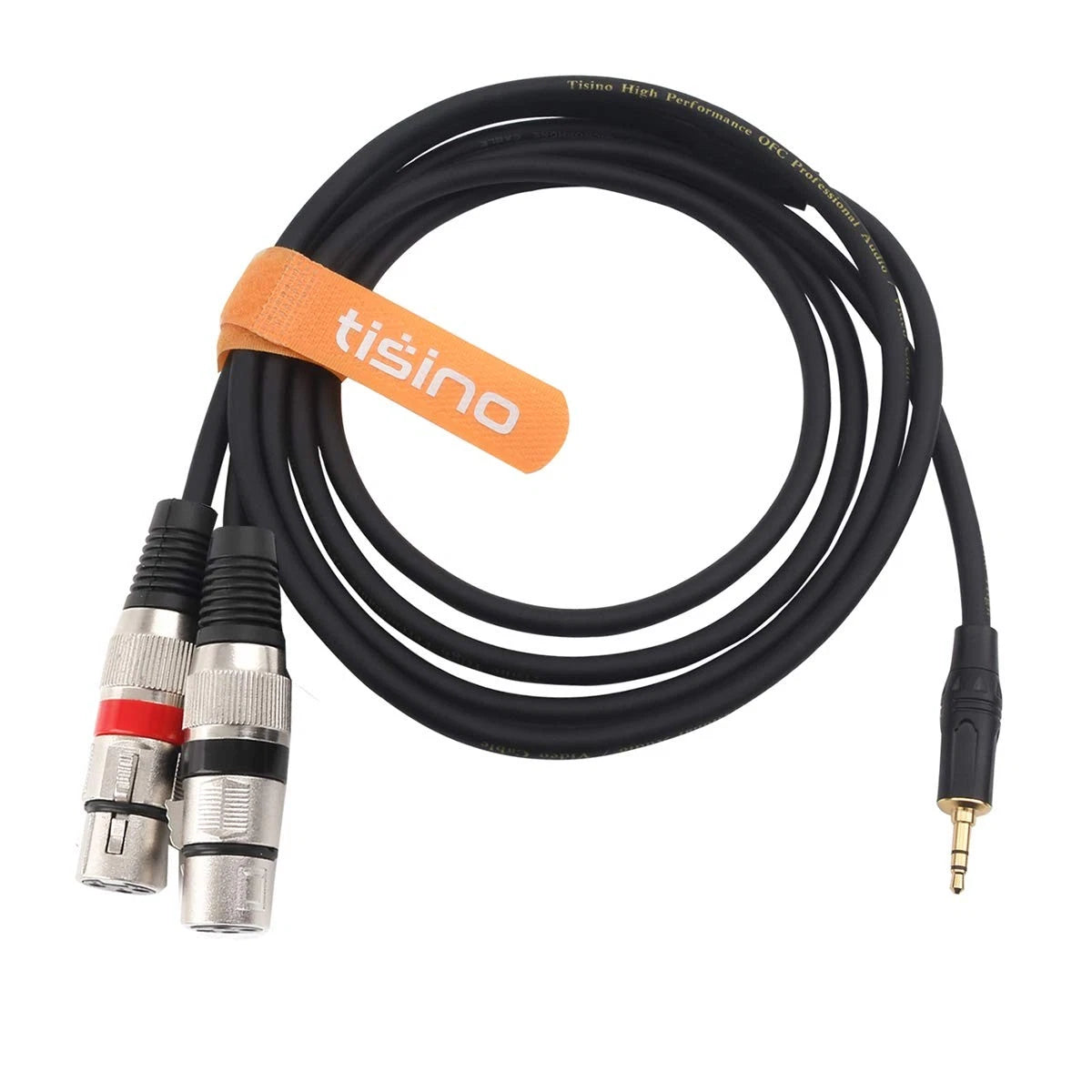 2X Dual XLR to 3.5mm Stereo Mic Cable for Universal Use (3.3 Feet)