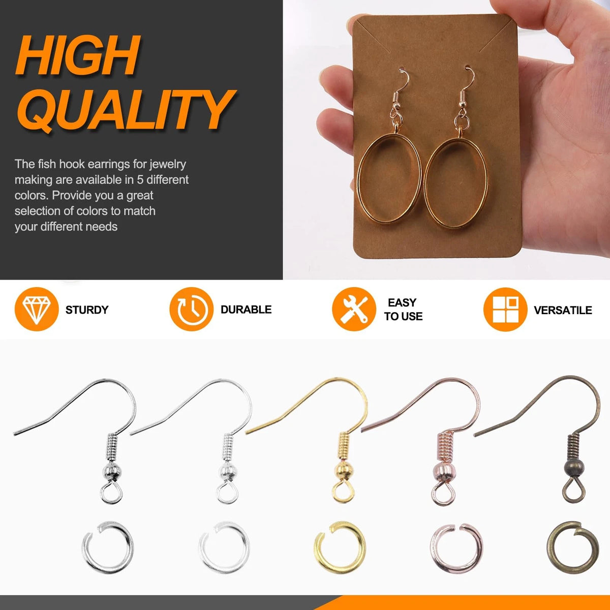 Earring Set of 1533Pcs - Hypoallergenic Gold, Silver, Bronze, Rose Gold