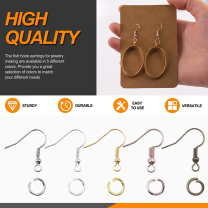 Earring Set of 1533Pcs - Hypoallergenic Gold, Silver, Bronze, Rose Gold