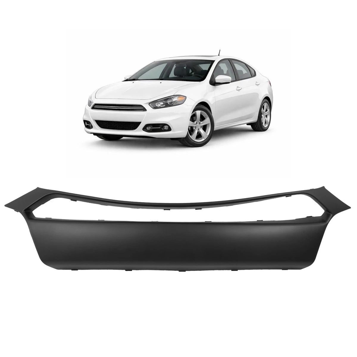 Matte Black Front Bumper Grille Trim for Dodge Dart (2013–2016) #CH1044110, 1UT51TZZAA