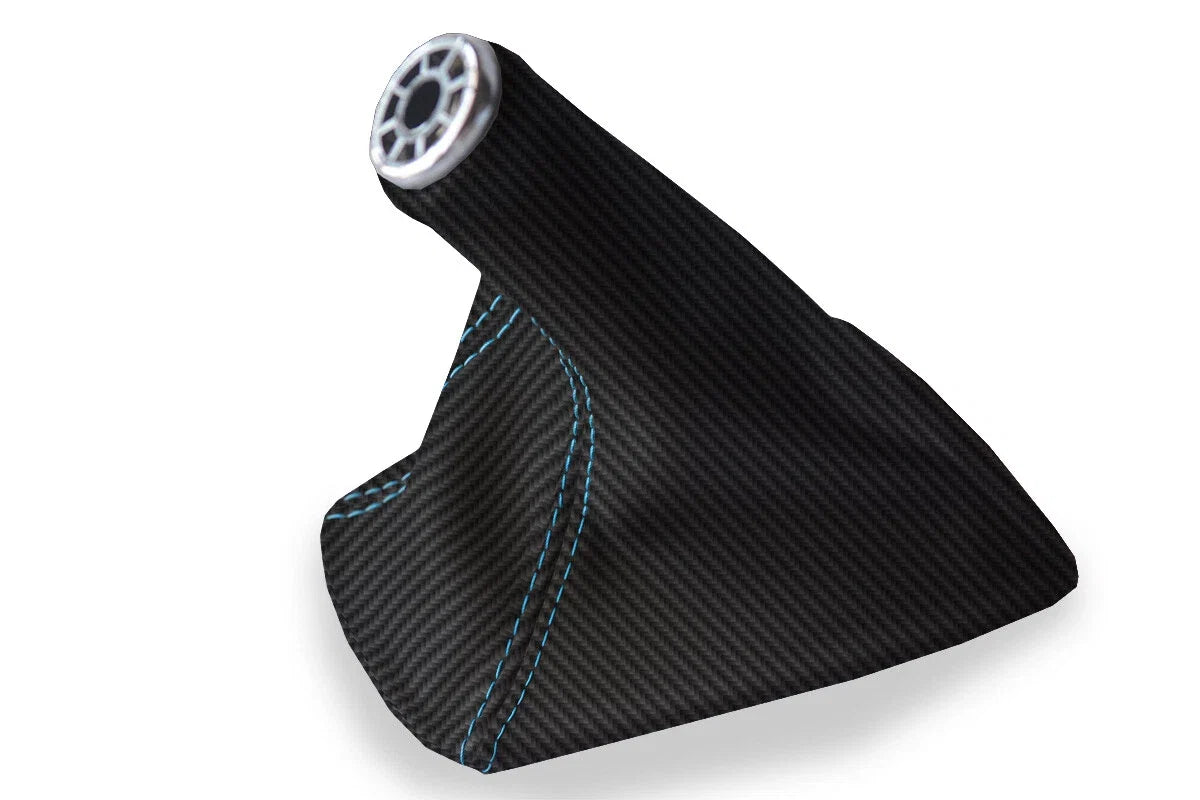 Manual Shift Boot Cover for Toyota Celica (2000–2005) Carbon Fiber Blue Stitch