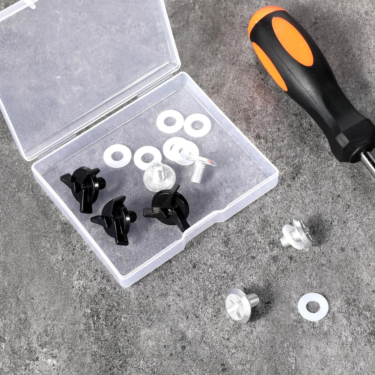 12X Motorcycle Helmet Visor Screws 2.2cm x 1.6cm Black Silver