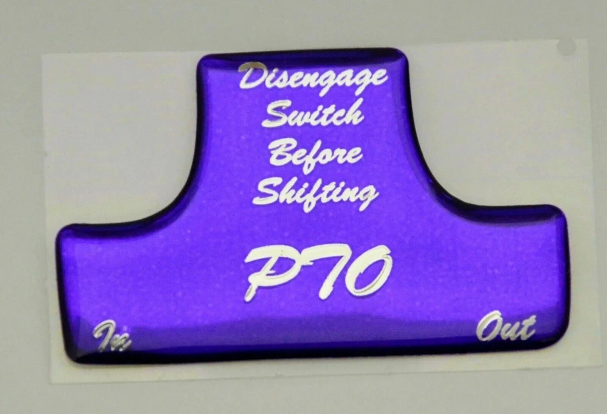 Switch Guard for Freightliner PTO (21073) - Plastic Body Purple Glossy Sticker