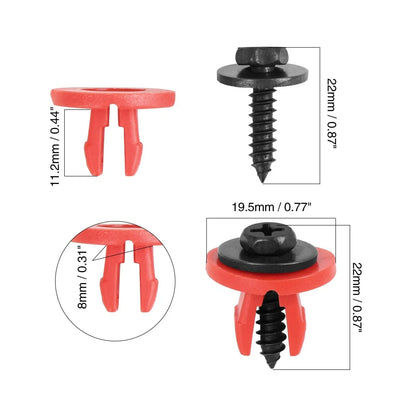 10pcs Engine Undertray Cover Fasteners for Ford Focus (2000–2018)