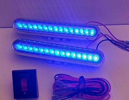 2X Blue LED Daytime Running Light Fog Lamp Kit for Blazer (AX4040BLK, 20-3721-8)