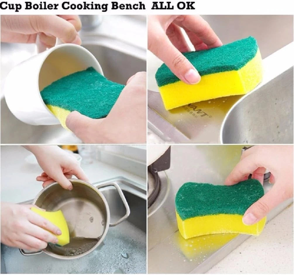 Pack of 24 Eco Non-Scratch Scrub Sponges for Kitchen Cleaning
