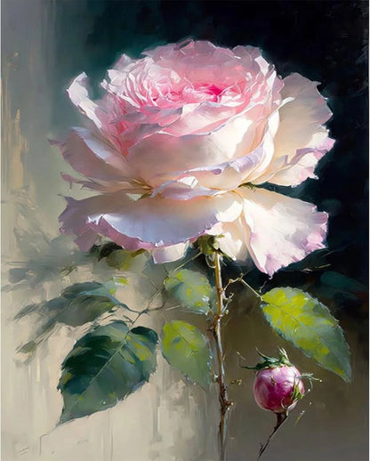Rose Paint by Numbers for Adults - Flower Frameless (MT12365)
