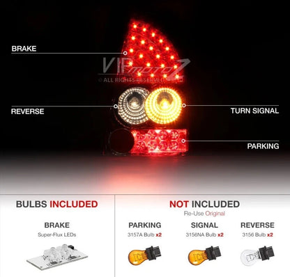 LED Red Tail Lights for Chrysler 300C (2005–2007) NTR6041R