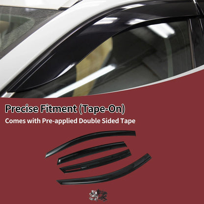 Set of 4 Window Deflectors for Nissan Altima (2007–2012) Black Vent Visor