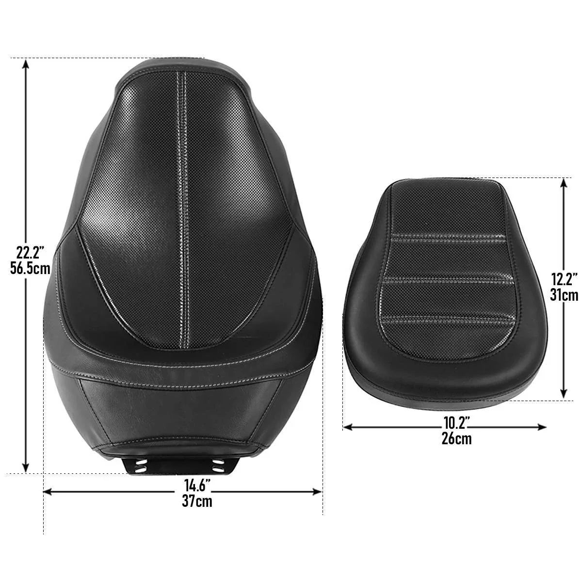 Driver Passenger Seat for Harley Touring CVO Road Street Glide (2009–2023)