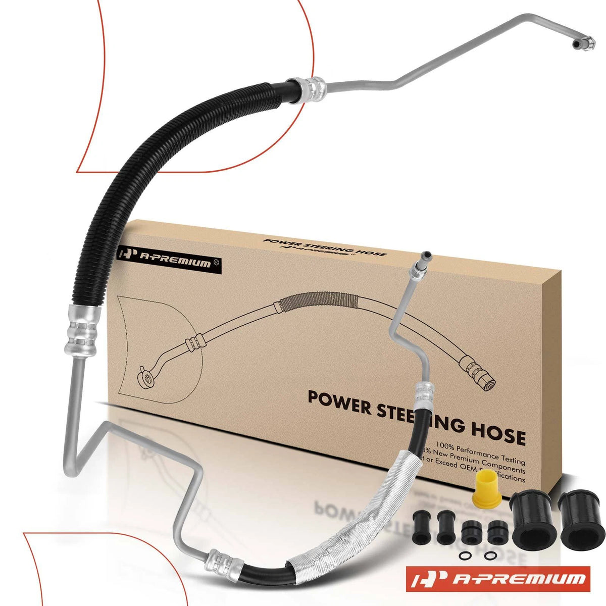 Power Steering Pressure Line Hose Assembly for Dodge Journey (2011–2019) 5154347AB, 5154347AH, 5154347AK, 68068740AC, 3403274