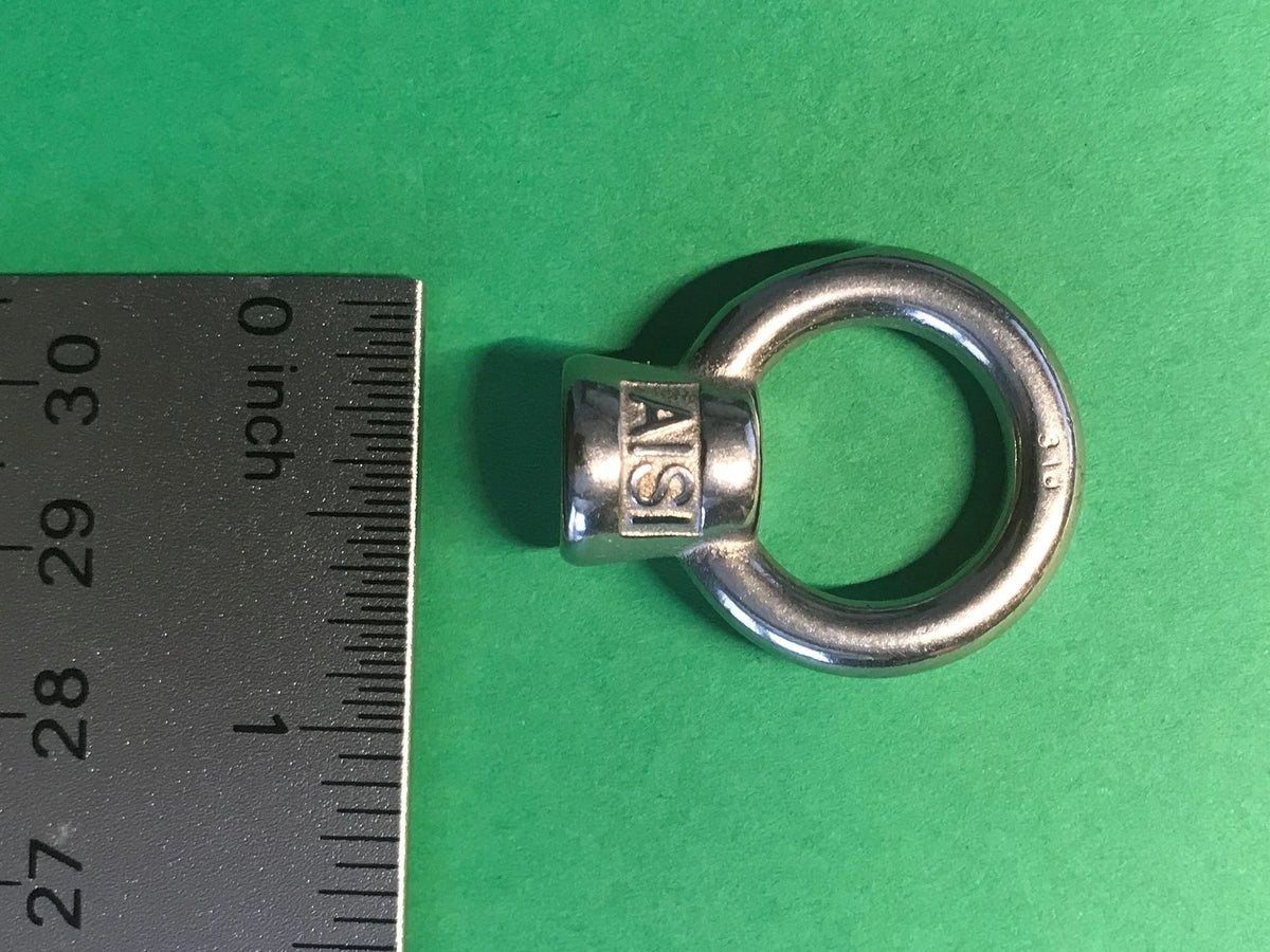Set of 4 Stainless Steel 316 Lifting Eye Nuts 1/4" for Various Applications