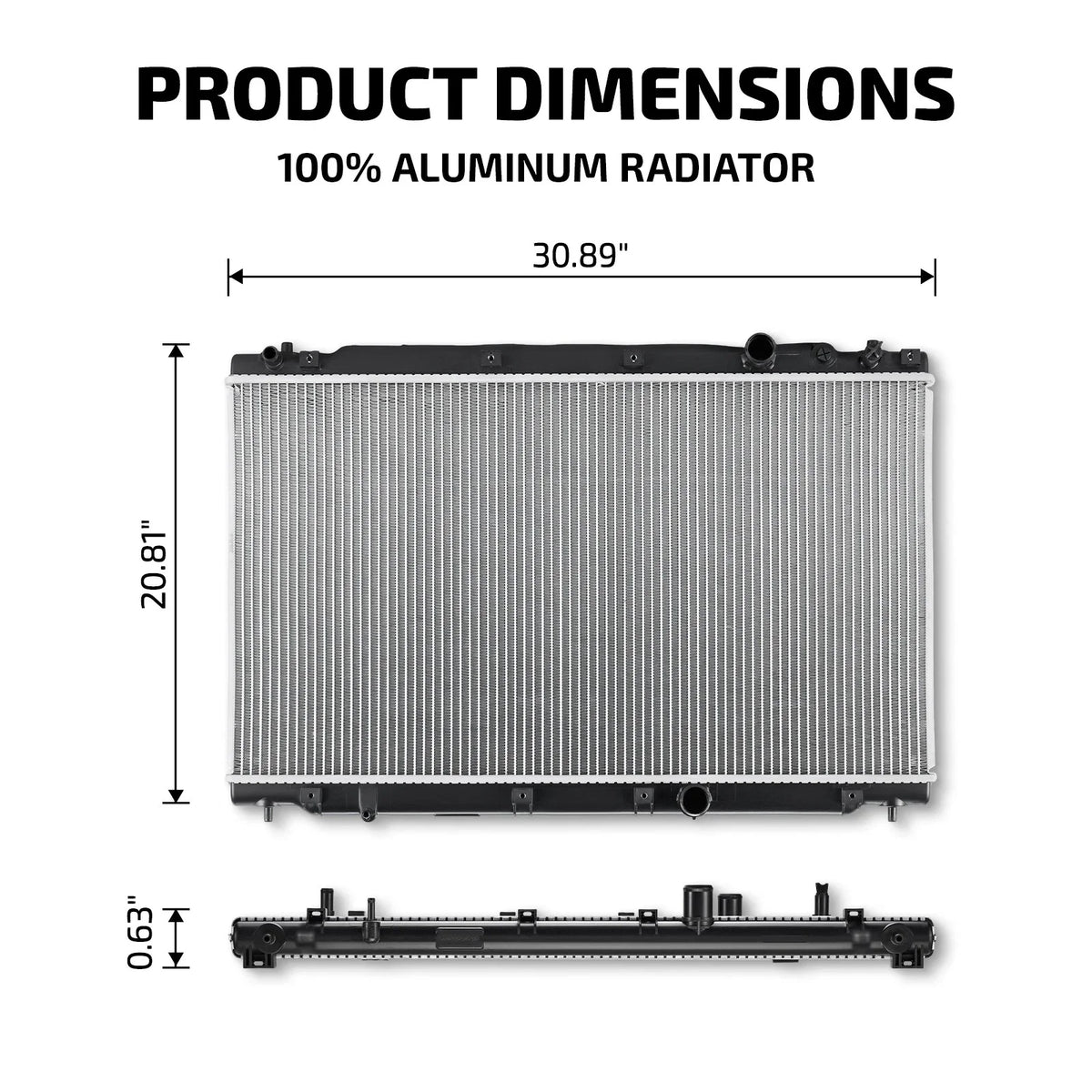 Aluminum Radiator for Honda CR-V 1.5L L4 (2017–2022) 13626