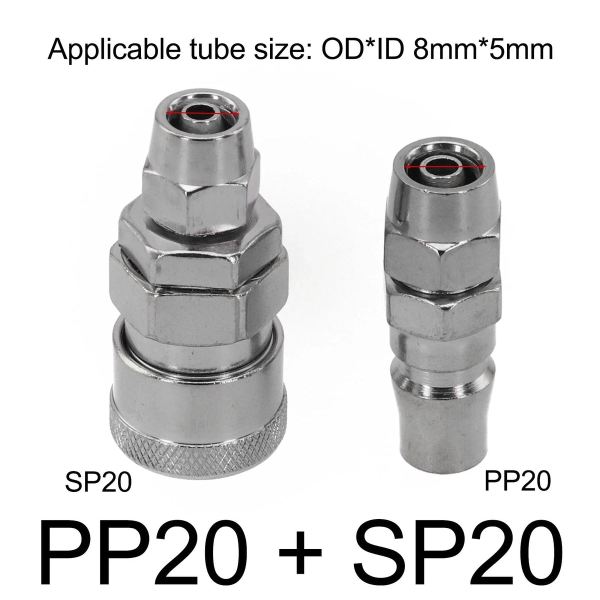 Air Line Hose Fittings Coupler Connector for Compressor (SP20, PP20)