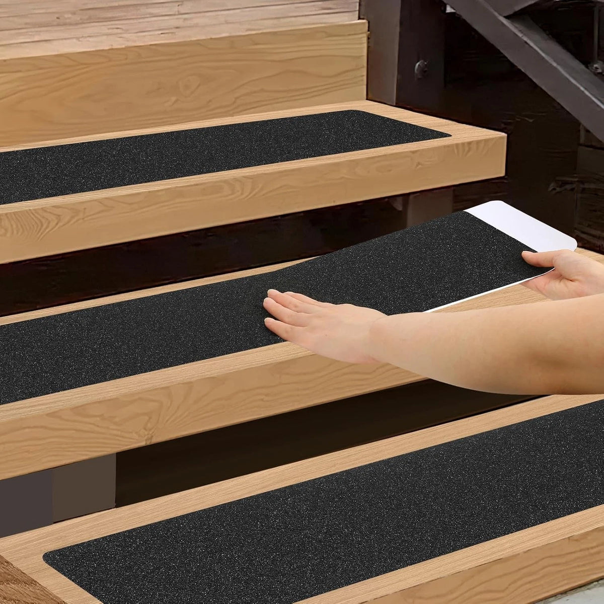 5X Non-Slip Outdoor Stair Treads for Wooden Steps 6” X 24”