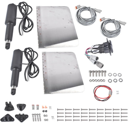 Electric Trim Tab Kit for 16-25ft Boat (Standard Mount)