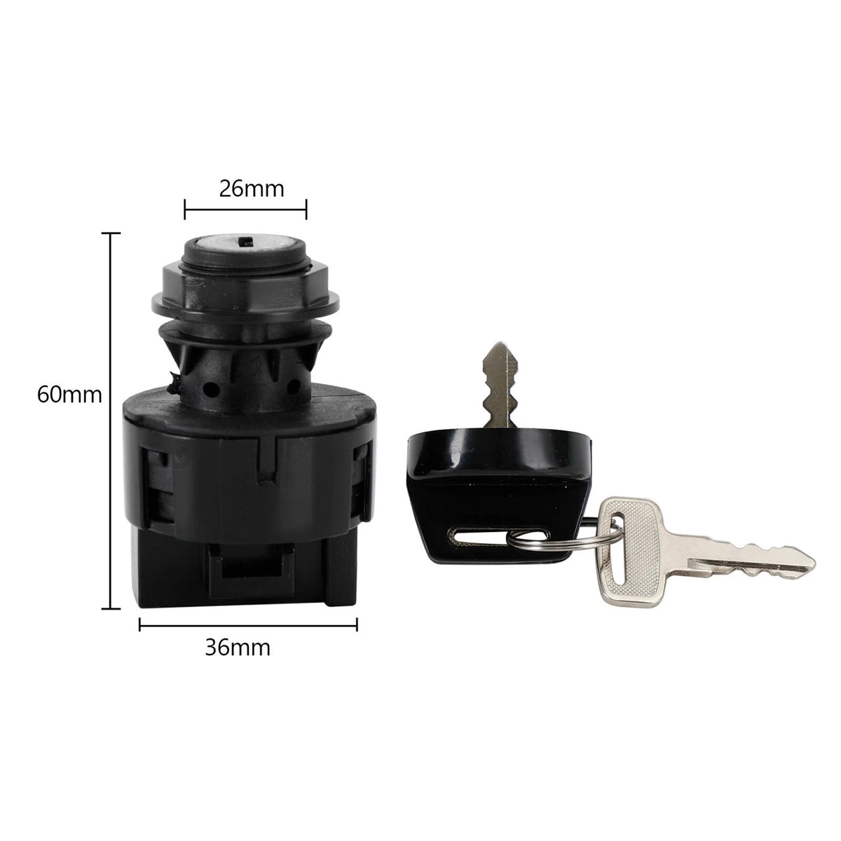 4 Position Ignition Key Switch for Polaris Ranger RZR XP 1000 (2017–2021) 4011142, 4012166, 4016058