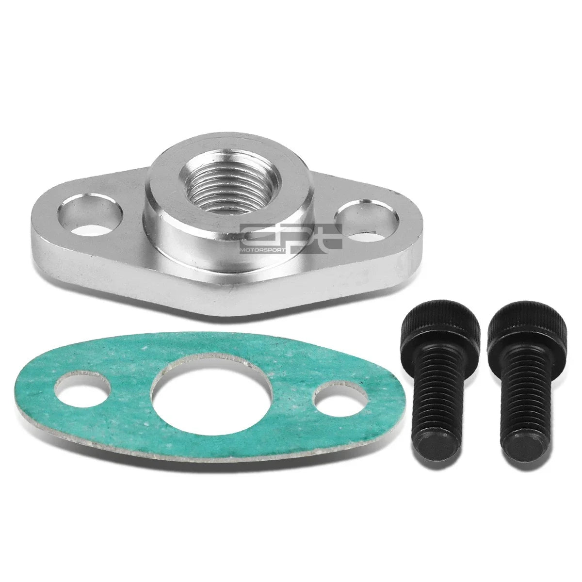 Oil Feed Line Fitting for Turbo T3/T4 (1/4", Includes Gasket & Bolt)