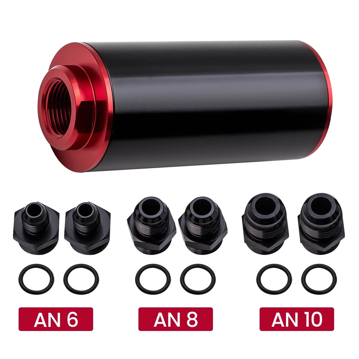 50mm 100 Micron In-Line Fuel Filter Kit for Universal (AN 6–10, 6–8–10)