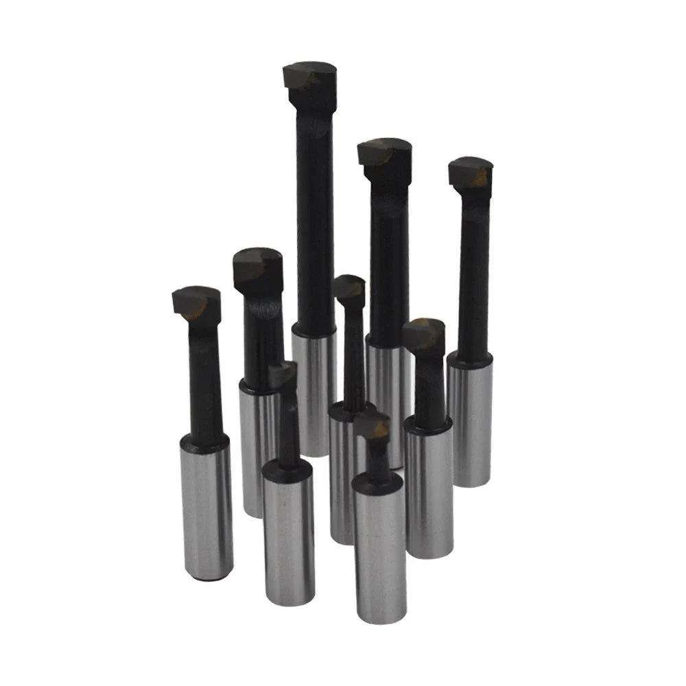 Set of 9 Carbide Tipped Boring Bars for Lathe (1/2" Shank)