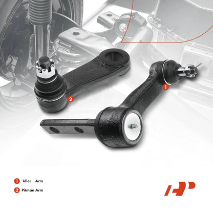 2X Front Side Idler & Pitman Arm for Ford F-150 F-250 (1997–2004)
